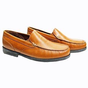 Rockport Men's Tan Preston Venetian Loafers 11W Brown Slip On C15640